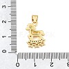 Brass Micro Pave Clear Cubic Zirconia Pendants KK-C265-01D-G-3