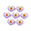 Transparent Printed Acrylic Beads MACR-S373-124-H05-2