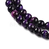 Grade B Natural Purple Tiger Eye Beads Strands X-G-F591-18-8mm-3