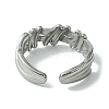 304 Stainless Steel Open Cuff Ring RJEW-L110-020P-3