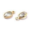 Eco-Friendly Brass with Glass Pendants KK-K268-01G-3
