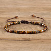 Natural Tiger Eye Beaded Braided Bracelets QH4784-2-1