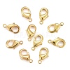Brass Lobster Claw Clasps X-KK-901-G-NF-2