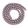 Electroplated Shell Pearl Beads Strands BSHE-G041-4mm-02-2