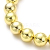 Rack Plating Brass Round Bead Slider Bracelets for Women BJEW-M232-01G-E-3