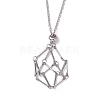 Crystal Holder Cage Necklace X-NJEW-JN04585-2