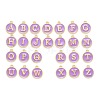 Initial Letter A~Z Alphabet Enamel Charms ENAM-Q437-10-1