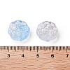Spray Painted Transparent Glass Beads GLAA-D038-01F-3