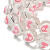 Transparent Glass with Enamel  Beads GLAA-N0028-04B-2