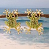 Alloy & Rhinestone Stud Earrings FS-WG98FAE-01-2