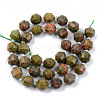 Natural Unakite Beads Strands G-R482-15-10mm-2