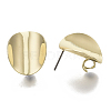 Smooth Surface Iron Stud Earring Findings IFIN-N005-09-3