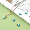 Golden Tone Brass Enamel Charms KK-Q571-05E-5