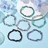 Natural & Synthetic Mixed Gemstone Chips Beaded Stretch Bracelets for Women BJEW-JB10046-2