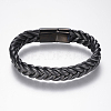 Braided Leather Cord Bracelets BJEW-H560-01-2