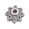 Flower Tibetan Silver Bead Caps X-A475-1