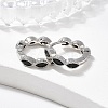 Brass Micro Pave Cubic Zirconia Huggie Hoop Earrings EJEW-K083-34P-A-4