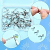 30Pcs 3 Styles 304 Stainless Steel Ice Pick Pinch Bails STAS-YW0001-92-4