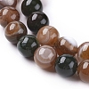 Natural Striped Agate/Banded Agate Beads Strands X-G-G582-8mm-41-3