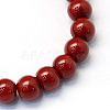 Baking Paint Pearlized Glass Pearl Round Bead Strands HY-Q003-6mm-35-2