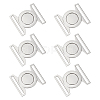 6 Sets Zinc Alloy Side Release Buckles FIND-BC0019-63P-1