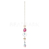 Brass & Crystal Suncatchers HJEW-G018-04C-G-2