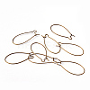 Brass Hoop Earrings Findings Kidney Ear Wires EC221-4NFAB-4