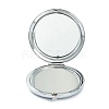 (Defective Closeout Sale: Alphabet Misprint) Stainless Steel Base Portable Makeup Compact Mirrors STAS-XCP0001-36-6
