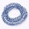 Faceted Rondelle Electroplate Glass Bead Strands X-EGLA-R035-6mm-09-3