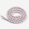 Electroplate Opaque Solid Color Glass Beads Strands X-EGLA-A034-P6mm-L08-2