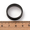 201 Stainless Steel Grooved Finger Ring Settings STAS-TAC0001-10D-B-4