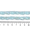Opaque Solid Color Electroplate Glass Beads Strands LS-EGLA-N013-P8mm-B11-4