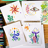 Plastic Drawing Painting Stencils Templates DIY-WH0396-416-5