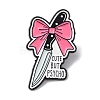 Knife with Bowknot Enamel Pins JEWB-A038-05B-EB-1
