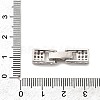 Brass Micro Pave Clear Cubic Zirconia Fold Over Clasps KK-C075-36P-3