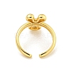 Brass Letter Open Cuff Rings for Women RJEW-G313-01Y-G-3