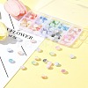 100Pcs 10 Colors Two Tone Spray Painted Crackle Acrylic Beads DIY-FS0006-73-10