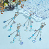 4Pcs Glass & Acrylic Pendant Decorations HJEW-MA00024-4