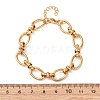 304 Stainless Steel Oval Link Chains Bracelets for Women BJEW-G780-05G-5