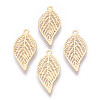 Rack Plating Brass Filigree Pendants KKC-T001-43KC-3