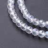 Glass Beads Strands GR4mm01Y-AB-2