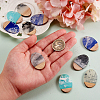 16Pcs 4 Colors Transparent Resin & Walnut Wood Pendants RESI-CJ0001-206-5