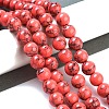 Dyed Synthetic Turquoise Gemstone Bead Strands TURQ-R032-8mm-XSS18-5