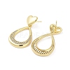 Rack Plating Brass Micro Pave Cubic Zirconia Studs Earrings EJEW-B047-03G-06-2