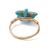 Synthetic Turquoise Finger Rings RJEW-JR00878-01-4