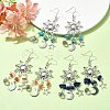3 Pairs 3 Style Natural Mixed Gemstone Chips Chandelier Earrings EJEW-TA00337-2