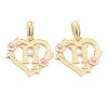 Real 18K Gold Plated Brass  Pendants KK-J042-43G-H-1