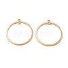 Brass 2-Loop Link Pendants KK-V003-08-1