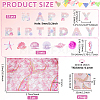 1 Bag Fish Scales Pattern Paper Word Happy Birthday Hanging Streamer DIY-NB0015-16-2