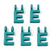 Rack Plating Spray Painted Alloy 2-Loop Link Pendants PALLOY-N176-01E-1